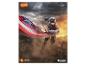 Superhelden-Actionfigur mit Explosionen im Hintergrund, die die Infinity Saga-Serie zeigt.