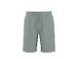 Graue Sportshorts mit Kordelzug in der Taille.