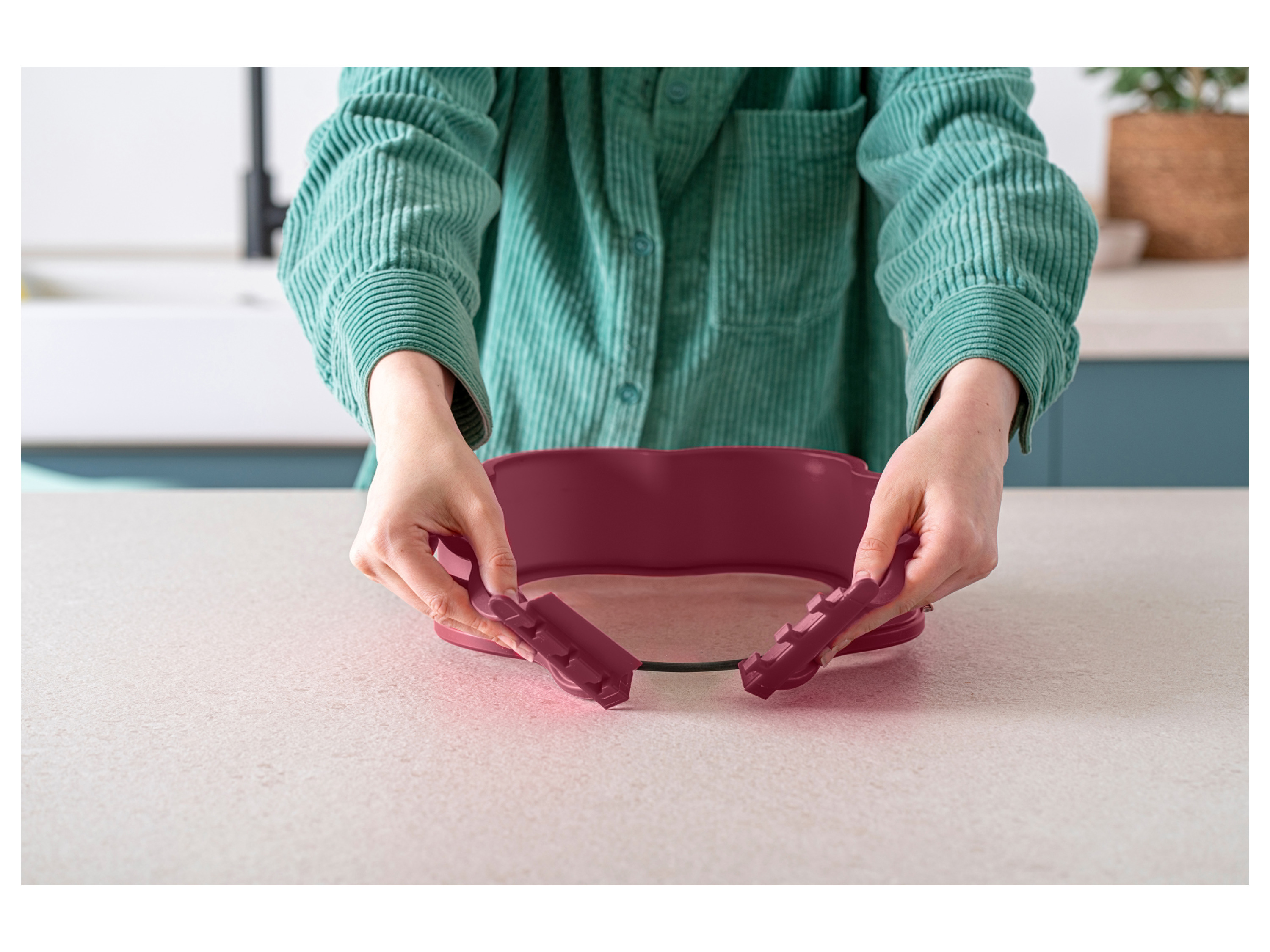 Thumbnail - Coox Silikon-Springform »Blume«  (dunkelrot)