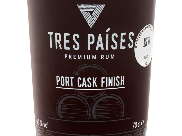 Gehe zu Vollbildansicht: Tres Paises Port Cask Finish Rum 40% Vol - Bild 2
