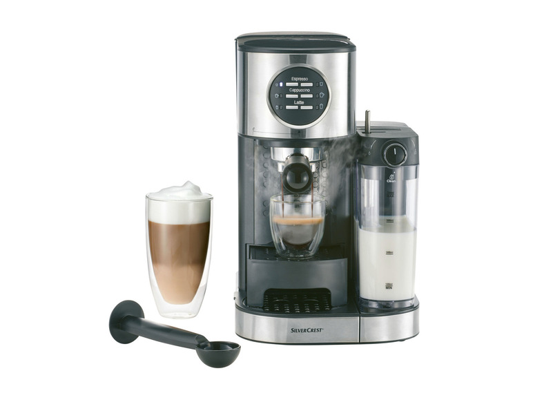 Gehe zu Vollbildansicht: SILVERCREST® Espressomaschine Mit Milchaufschäumer »SEMM 1470 A2« + 2 Tassen - Bild 5