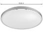 Runde LED-Deckenleuchte mit 33 cm Durchmesser und Metall-Finish.