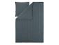 Dunkelgraues gestreiftes Bettwäsche-Set mit Kissenbezug