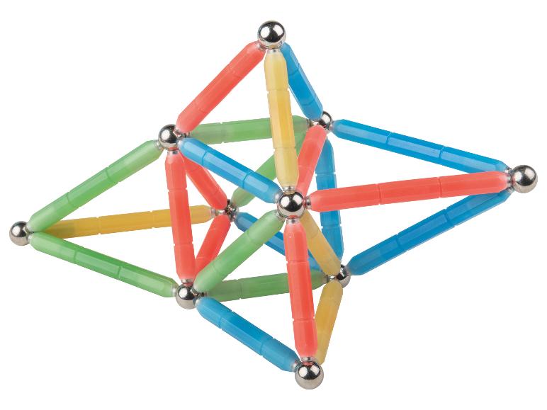 Magnetbausatz Leuchtend, 56-teilig / Magnetbausatz Bunt, 60-teilig