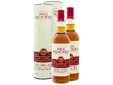 2 x 0,7-l-Flasche Whiskypaket Ben Bracken Speyside Single Malt Scotch Whisky 18 Jahre mit Geschenkbox 41,9% Vol