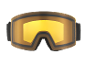 Gelbe Skibrille mit verspiegelten Gläsern und der Aufschrift „S1 SPEQ GmbH“ an der Seite.