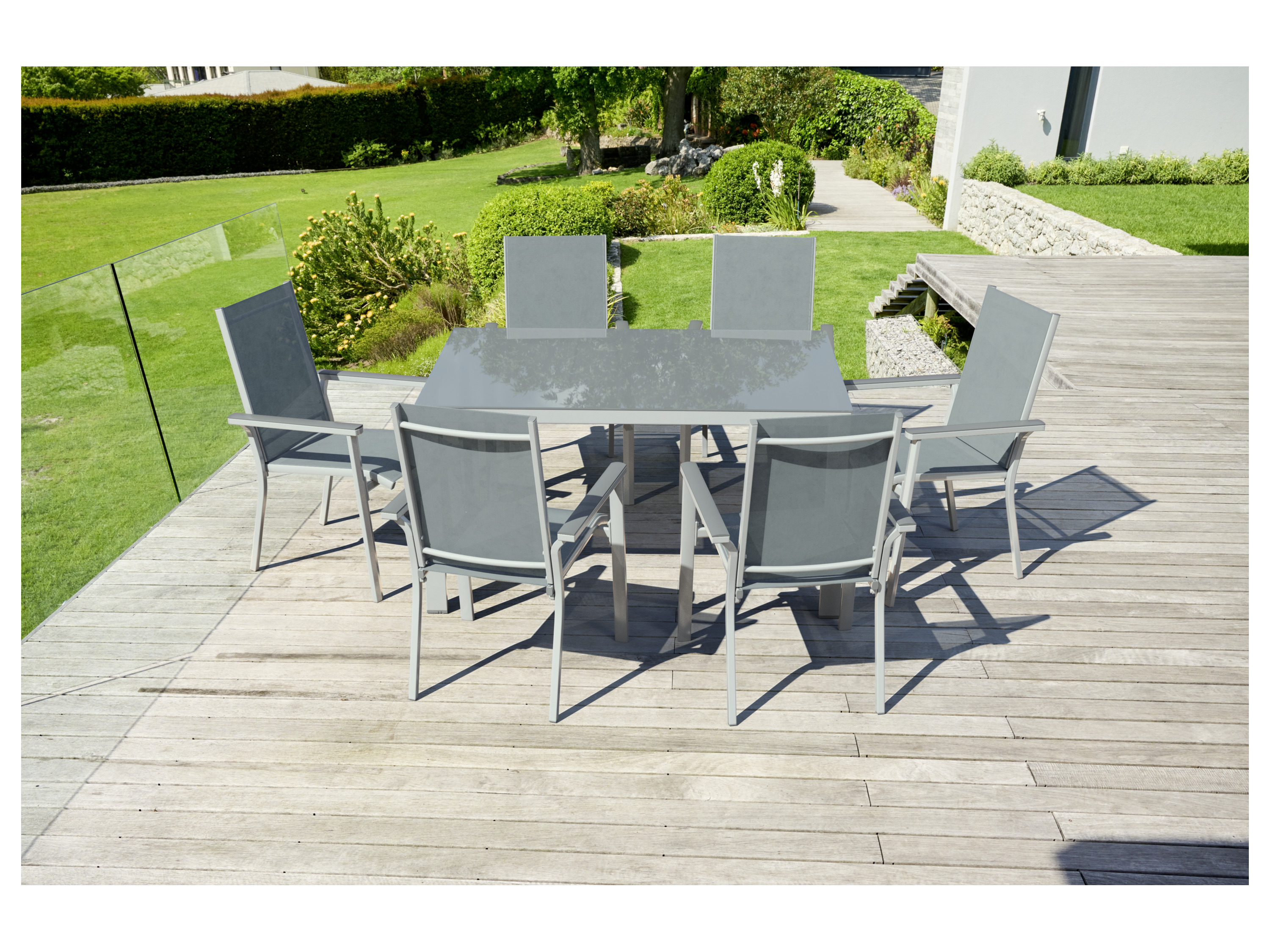 Thumbnail - LIVARNO home Alu-Gartentisch »Houston / Toronto«, weiß