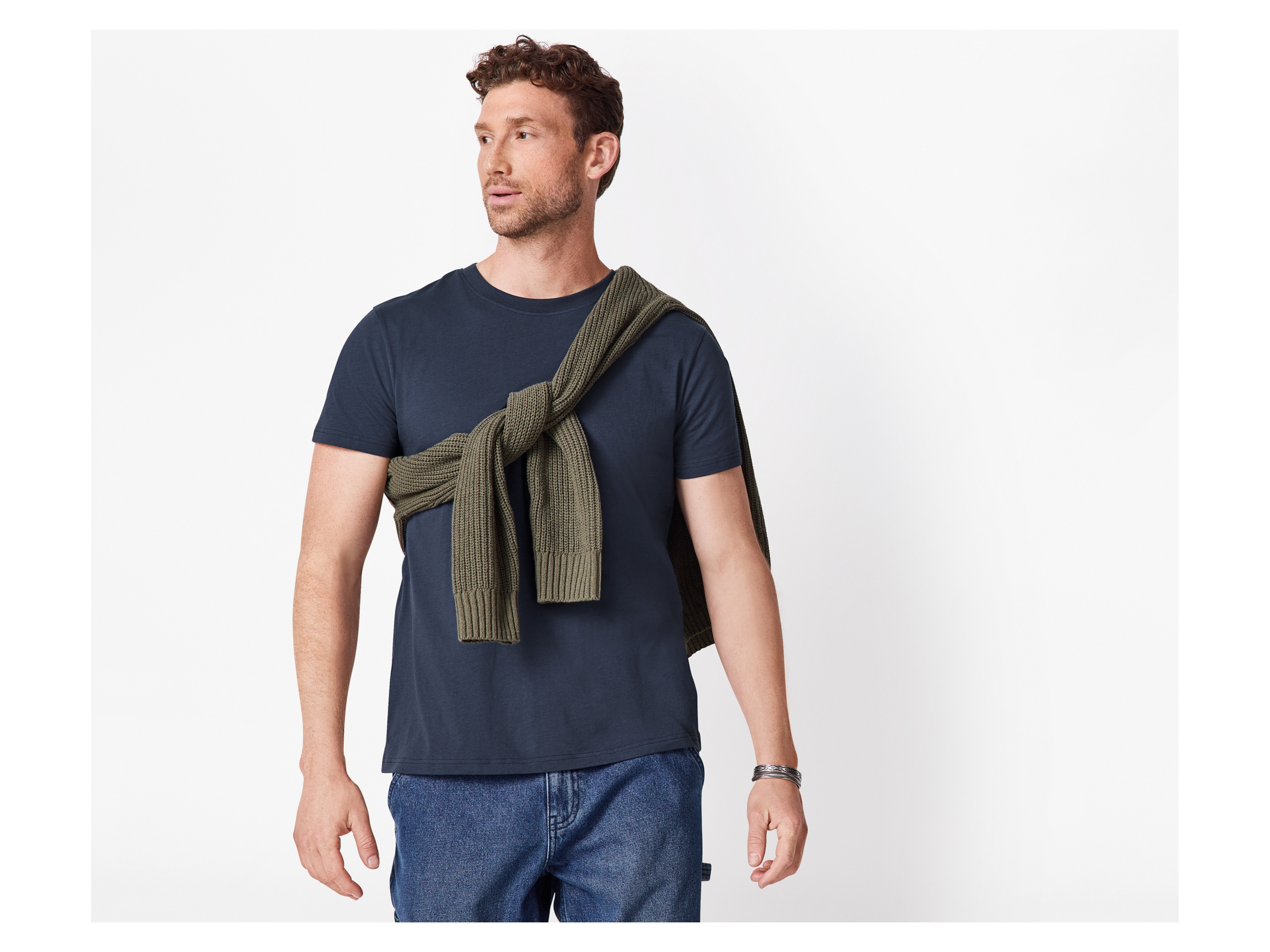 Thumbnail - esmara Men Herren T-Shirt 2 Stück (schwarz/navy, M (48/50))