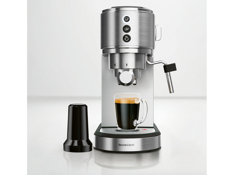 SILVERCREST® KITCHEN TOOLS Siebträgermaschine Espresso B2, Slim 1350 für SSMS
