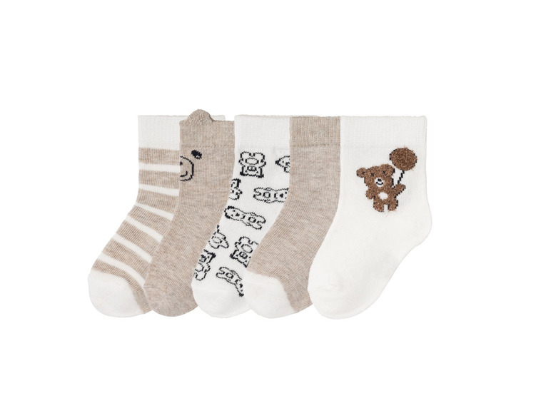 Gehe zu Vollbildansicht: lupilu® Baby Jungen Socken, 5 Paar, mit Bio-Baumwolle - Bild 2