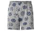 Graue Shorts mit Würfel- und Schriftzug-Prints