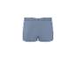 Blaue Baumwoll-Boxershorts mit elastischem Bund.