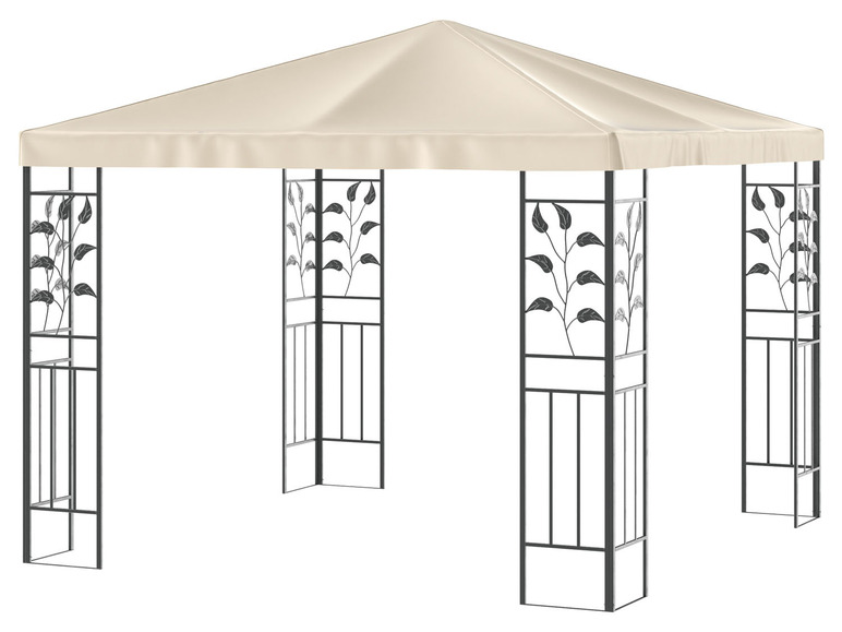 Gehe zu Vollbildansicht: LIVARNO home Pavillon, 3 x 3 m, mit Stahlgestell, beige - Bild 1