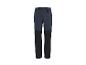 Zweifarbige Wanderhose in Dunkelblau und Schwarz mit elastischem Bund und verstärkten Details.