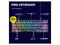 Mini-Mechanik-Tastatur mit RGB-Hintergrundbeleuchtung, abnehmbarem Kabel und 60% kompaktem Design.