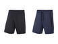 Zwei Paar schwarze und blaue Sport-Shorts