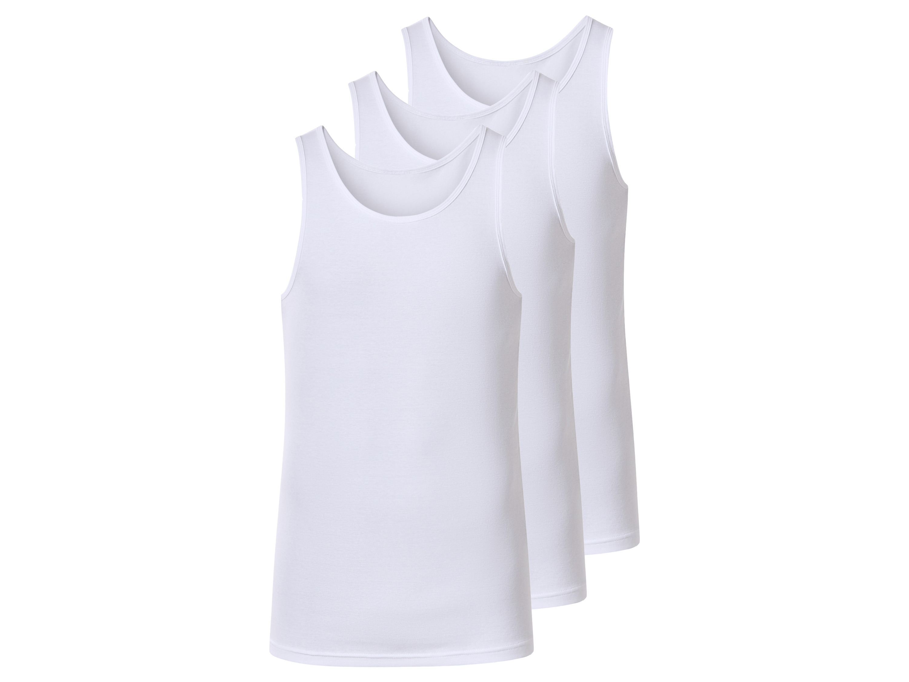 ESMARA MEN Herren Achselhemd Feinripp 3er (Weiß, 7/XL)