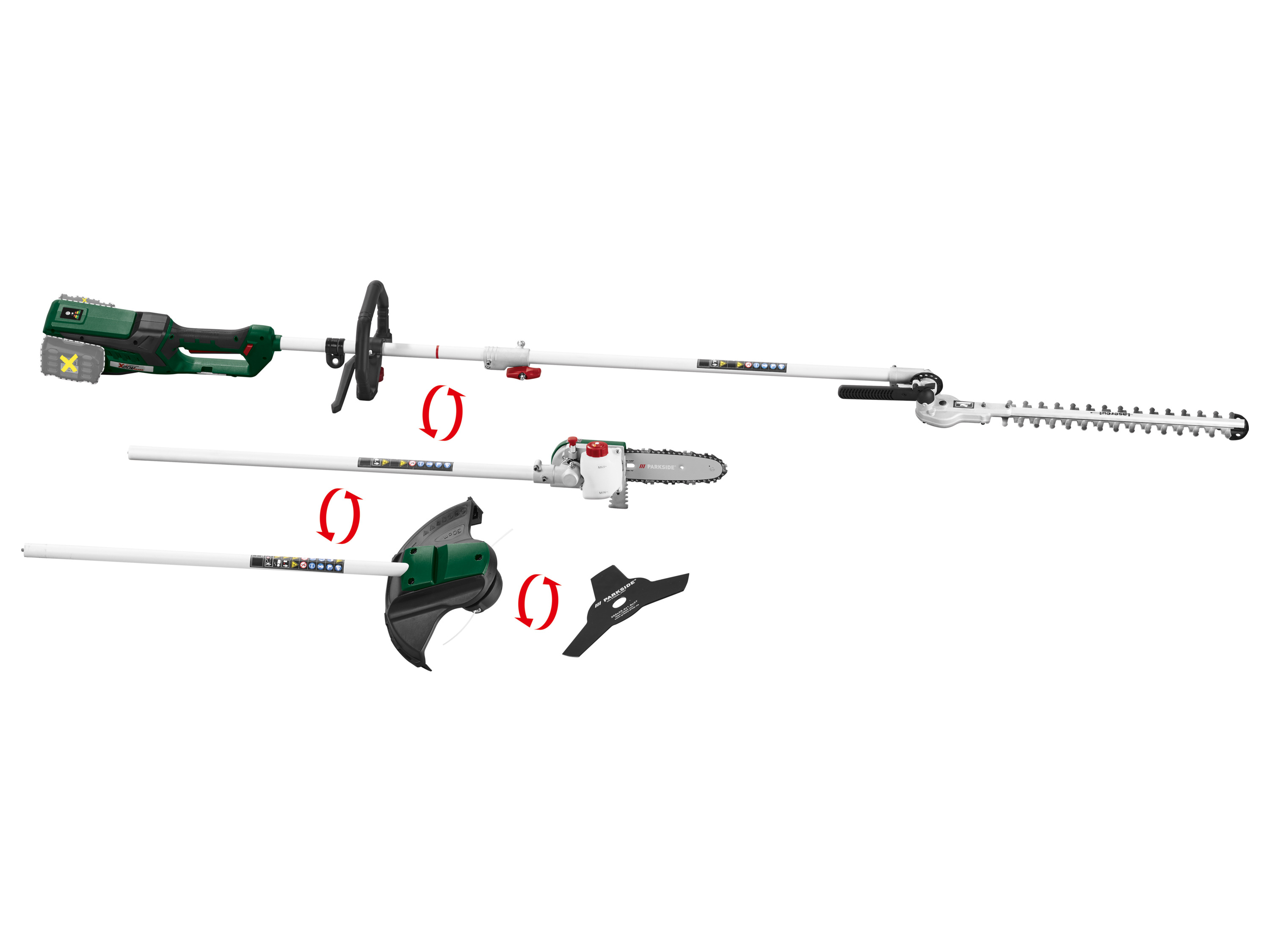 Thumbnail - PARKSIDE® 40 V Akku-Garten-Kombigerät »PGKGA 40-Li B2«, ohne Akku und Ladegerät""