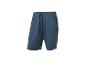 Blaue Herren-Sporthose mit schwarzem Kordelzug an der Taille.