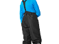 Herren-Skihose in Schwarz mit Hosenträgern und blauem Thermoshirt.