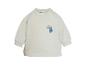 Hellgraues Baby-Sweatshirt mit langen Ärmeln und Bärenapplikation
