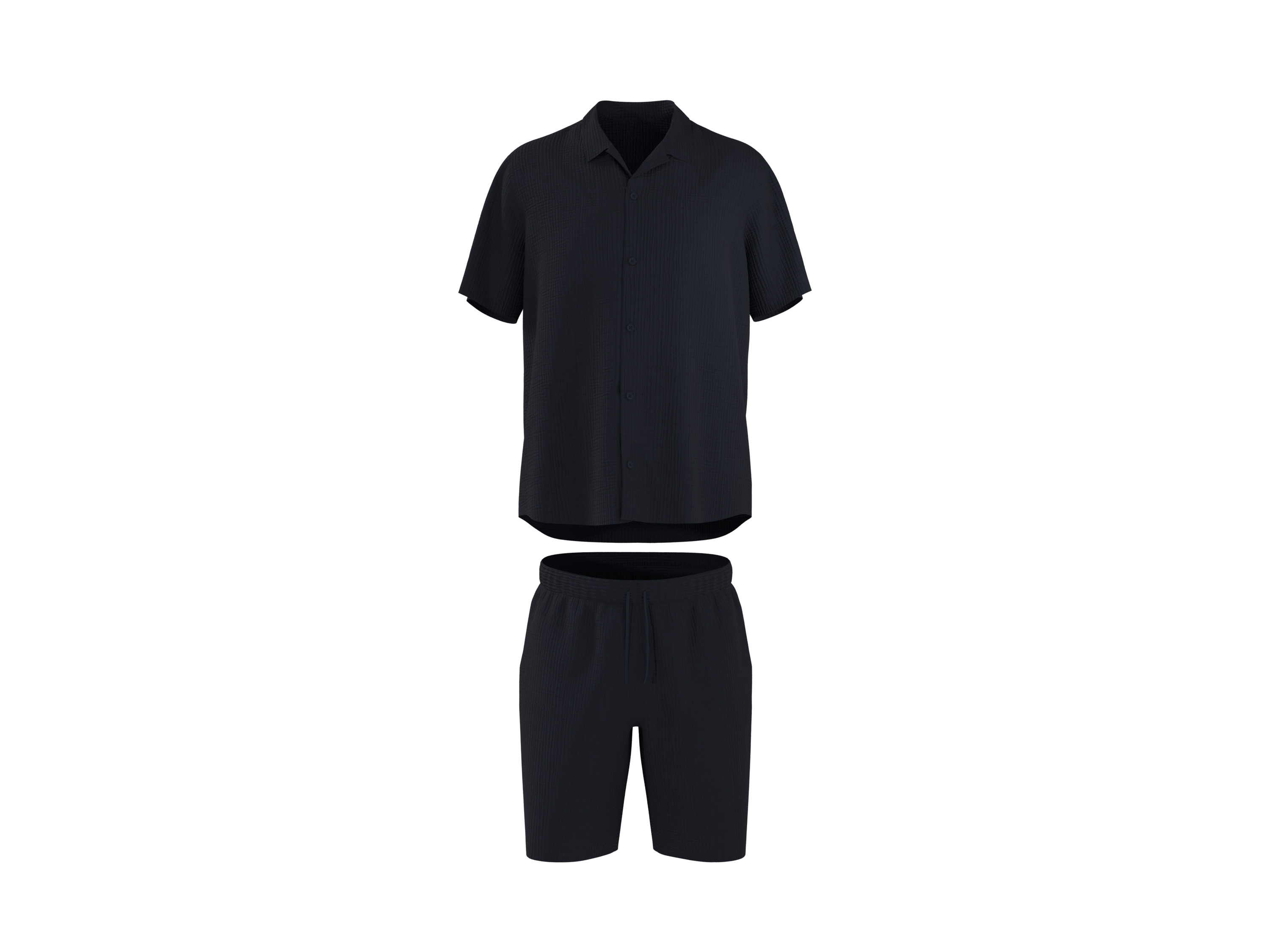 ESMARA MEN Herren Musselin-Pyjama (Navy, XXL (60/62))