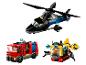 LEGO Sets mit Hubschrauber, Feuerwehrauto und U-Boot.