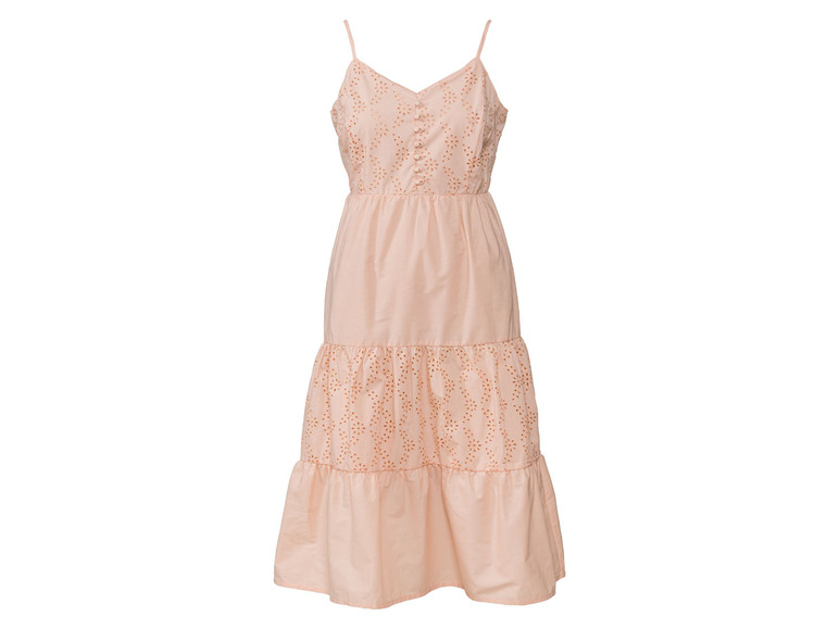 Gehe zu Vollbildansicht: esmara Damen Midi-Kleid, sommerlich leicht, mit Lochstickerei - Bild 5