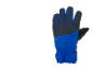 Blauer und dunkelgrauer Winterhandschuh mit elastischem Bündchen
