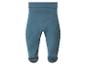 Petrolfarbene Babyhose mit Füßen