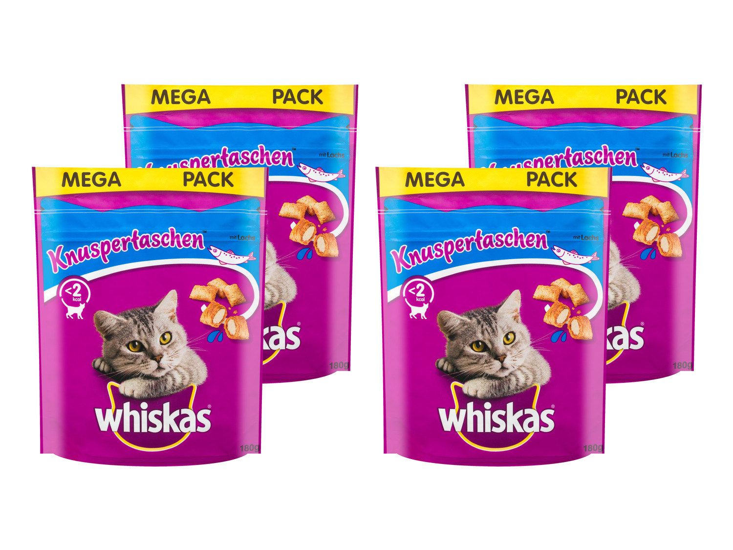 Whiskas Knuspertaschen Lachs, 4 x 180 g LIDL