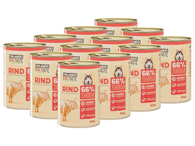 ORLANDO Pure Taste Hundevollnahrung Rind, 12 x 400 g