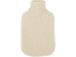 Beige Wärmflasche mit weichem Fleecebezug