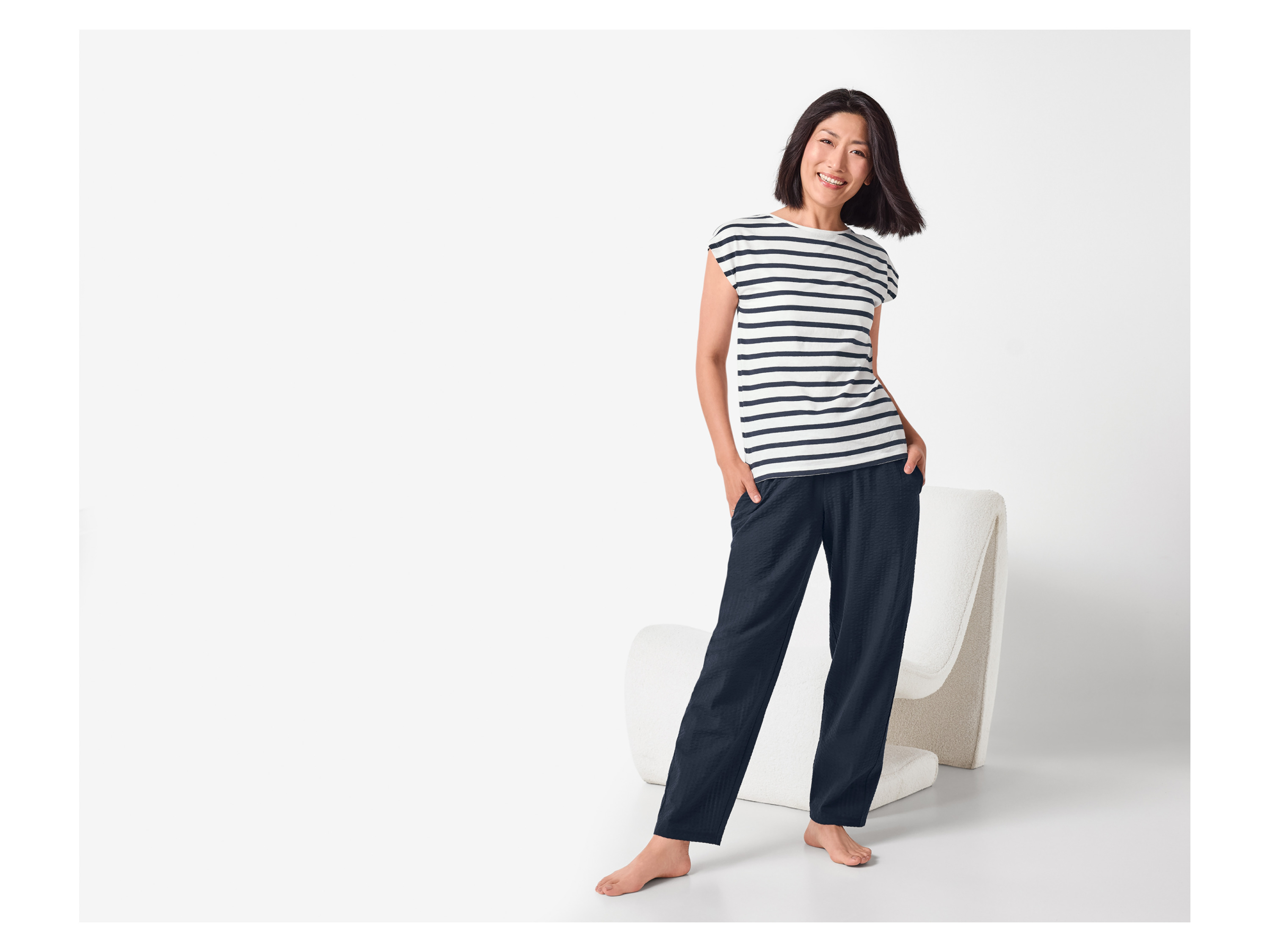 Thumbnail - esmara® Damen Pyjama (navy/weiß, XS(32/34))