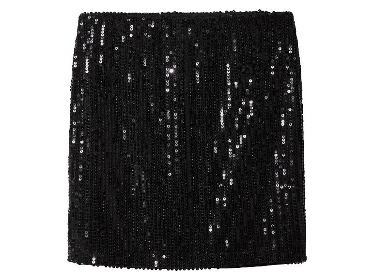 Schwarzer Pailletten-Minirock
