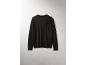 Schwarzer Strickpullover für Herren mit Rundhalsausschnitt