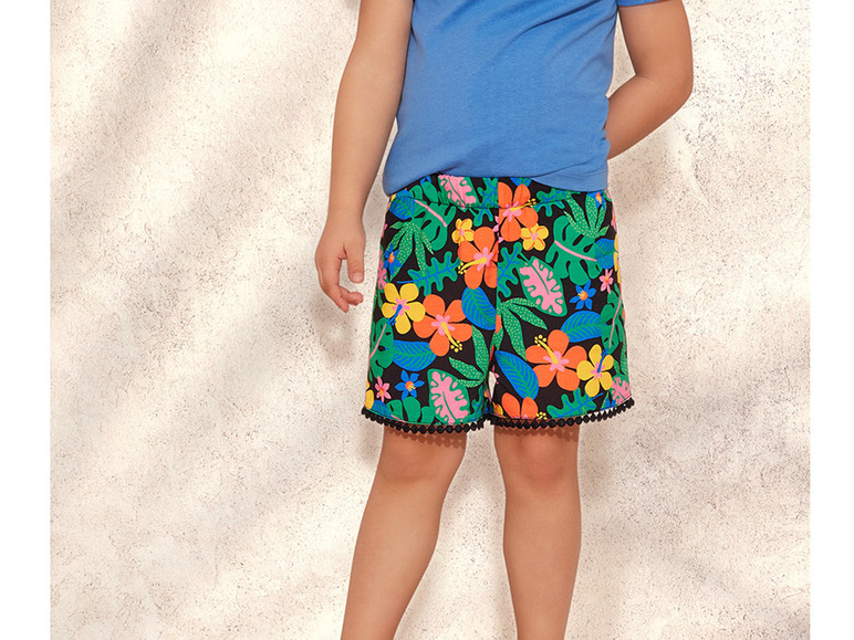 Gehe zu Vollbildansicht: lupilu® Kleinkinder Shorts mit Häkel-Pompons am Beinabschluss - Bild 3