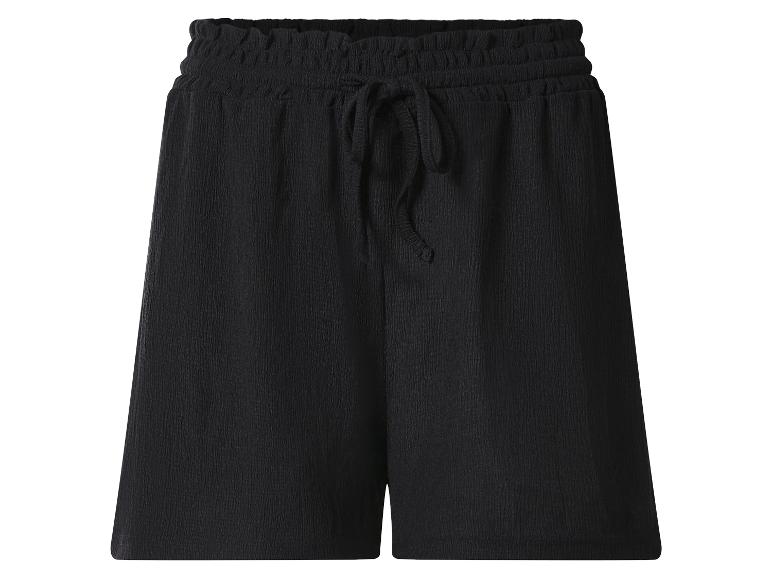 Schwarze Shorts mit elastischem Bund und Kordelzug