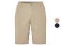 Beige und marineblaue Shorts; in verschiedenen Farben erhältlich.