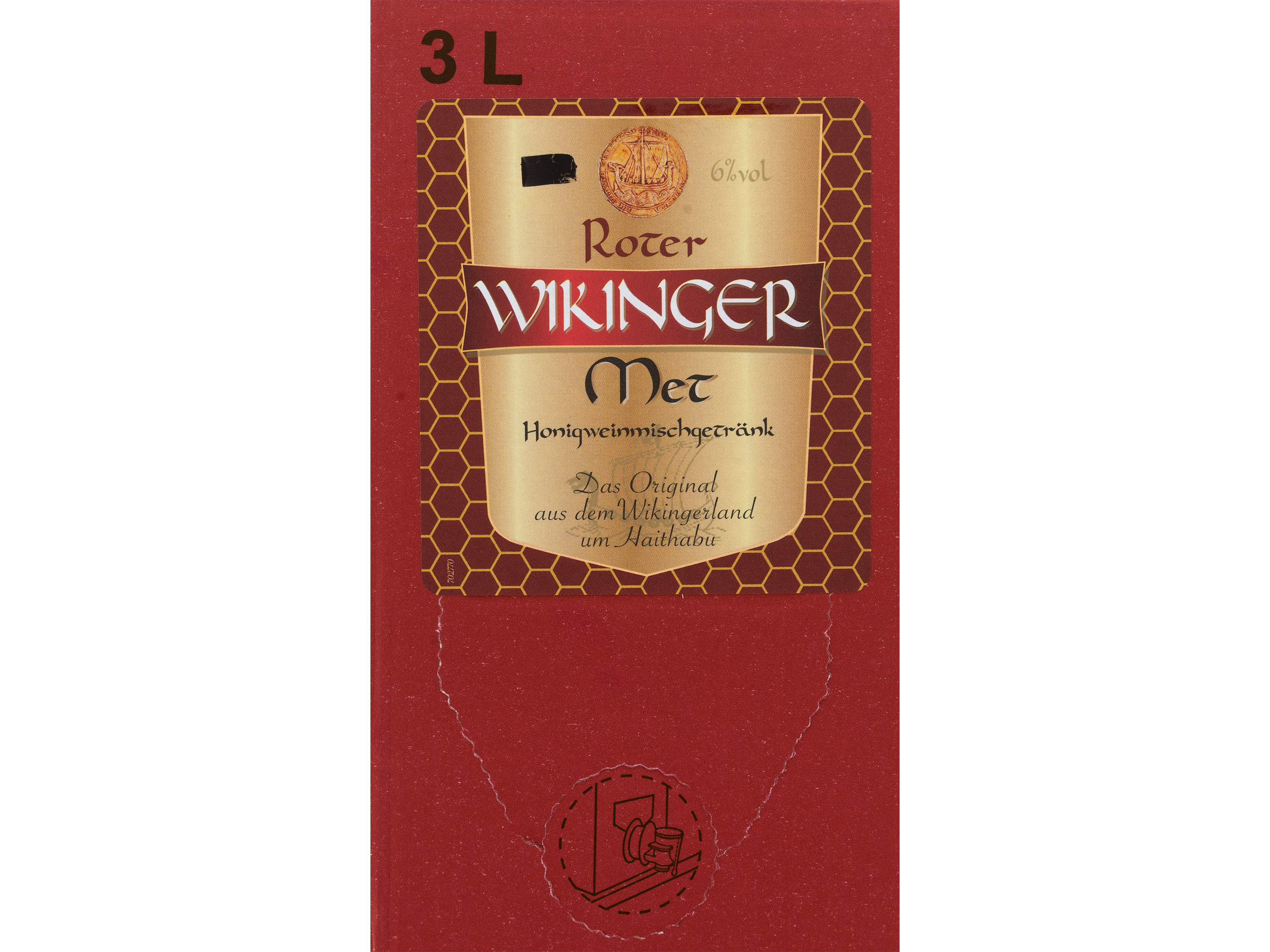 Roter Wikinger Met 3,0-l-Bag-in-Box, Honigweinmischgetränk 6% Vol Wein & Spirituosen Lidl DE