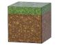 Minecraft Erdwürfel mit Gras und Wassertropfen
