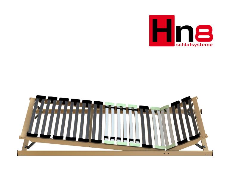 Hn8 Schlafsysteme Lattenrost mit verstellbaren Kopf- und Fußteilen.
