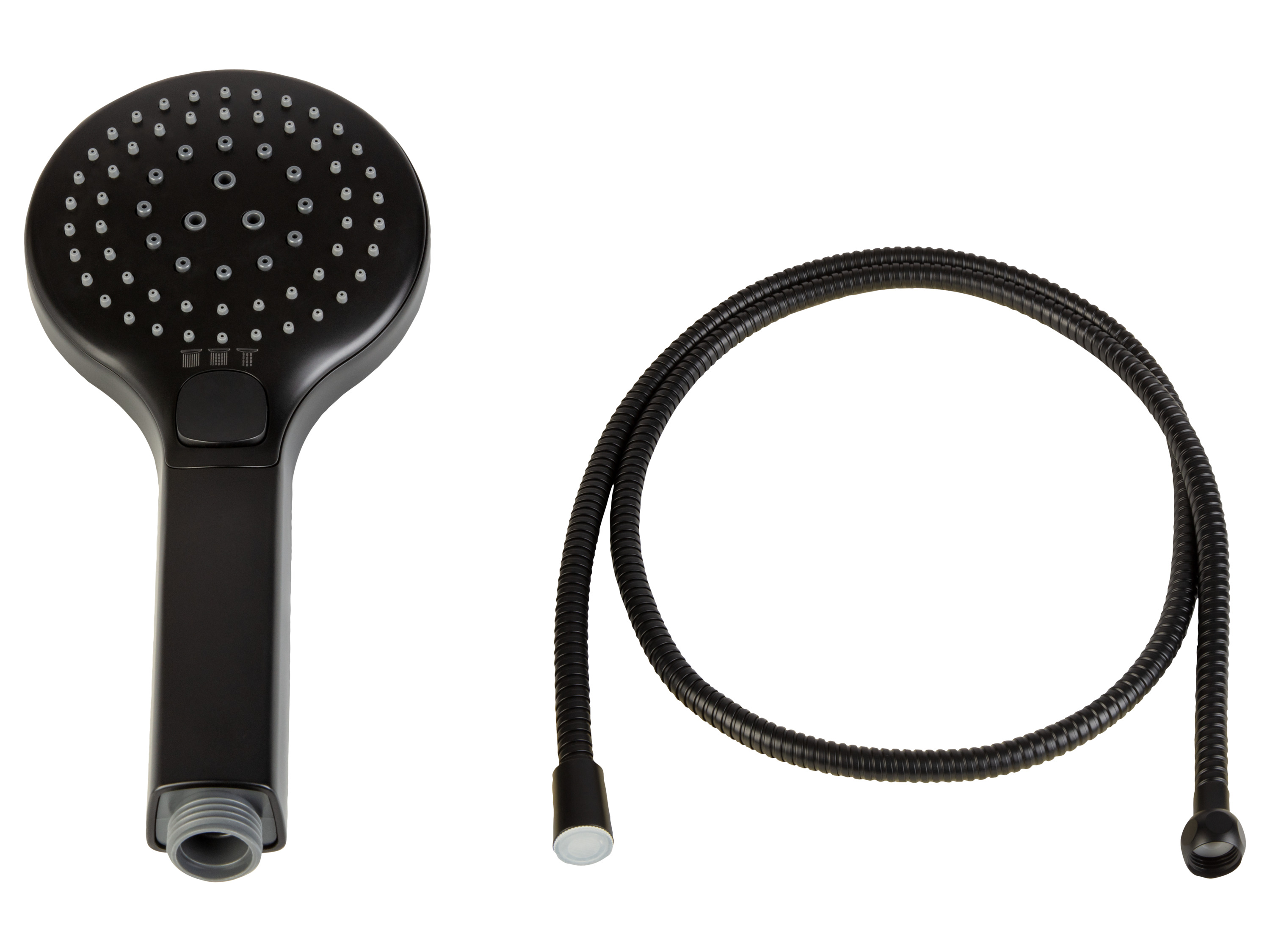 Thumbnail - LIVARNO home Handbrauseset / Stabhandbrauseset (Brause rund, Schwarz)