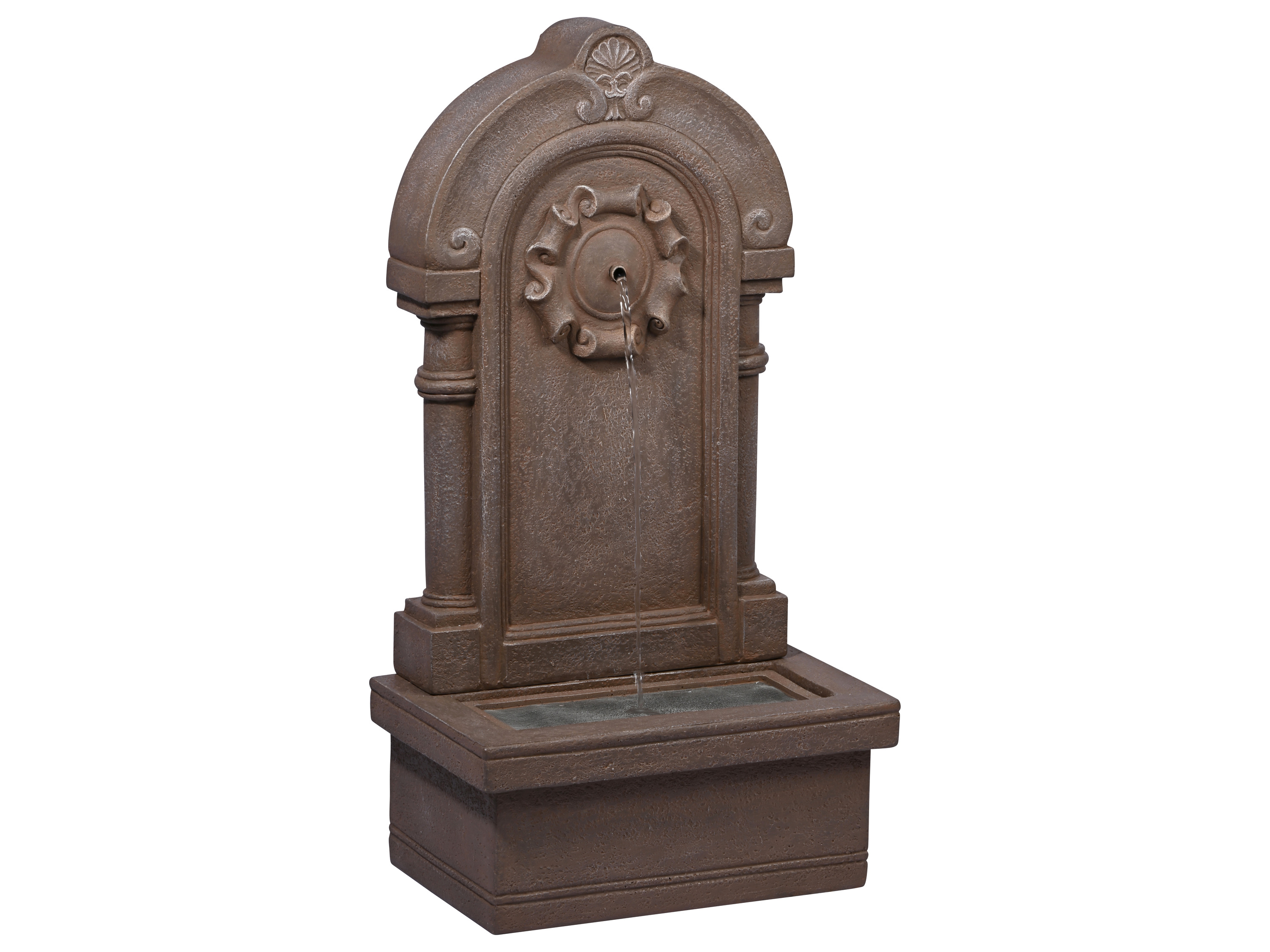 Thumbnail - dobar Gartenbrunnen mit LEDs und Solar-Panel (Poseidon/sandstein)