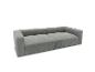 Graues geripptes modulares Zweisitzer-Sofa