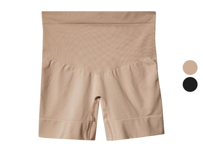 Nahtlose, hautfarbene High-Waist-Formshorts mit Rippdetails, in zwei Farben erhältlich.