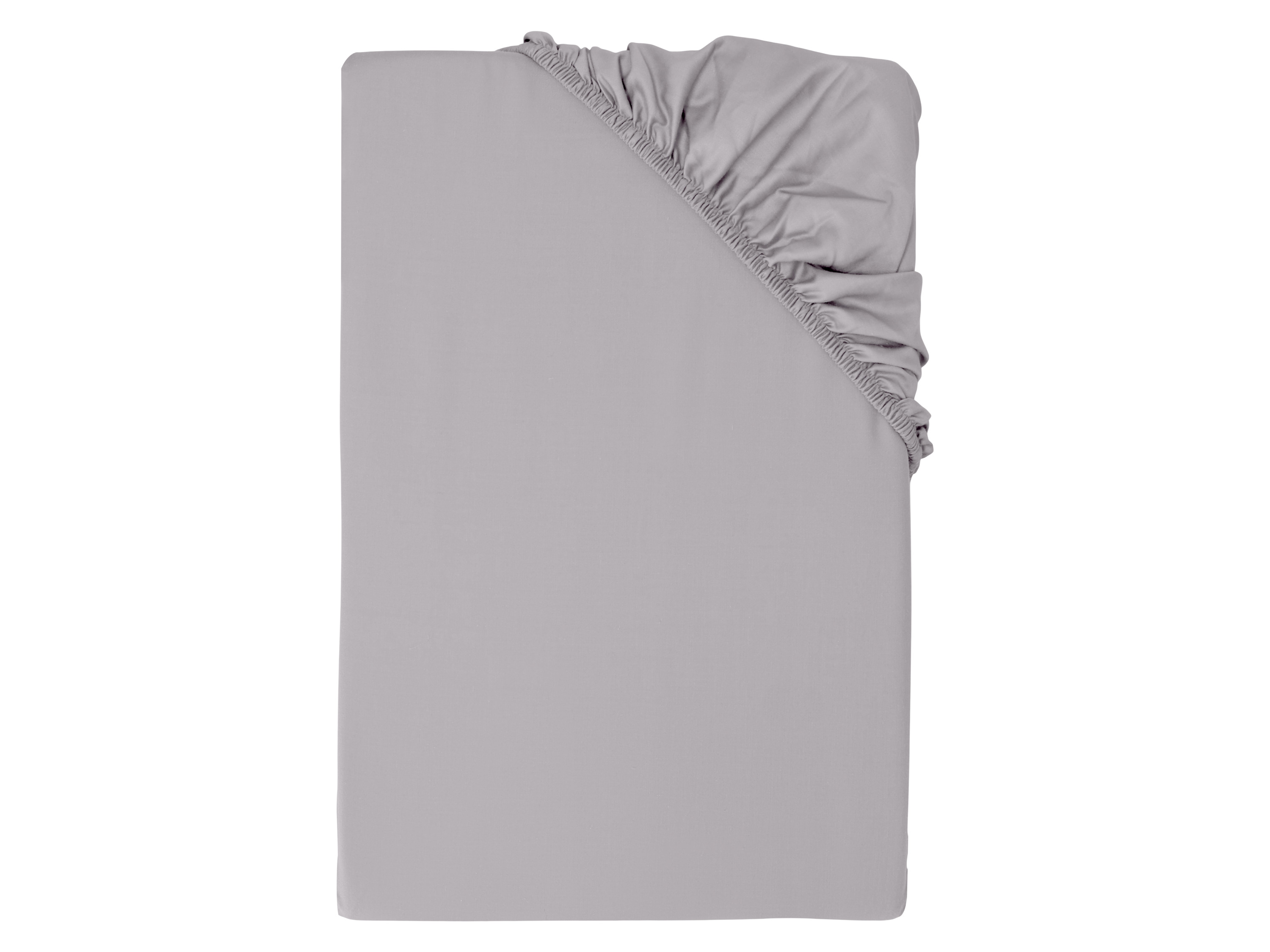 LIVARNO® Luxus Satin Spannbettlaken, 90-100 x 200 cm (Grau)