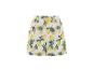 Weiße Shorts mit Muster aus gelben Zitronen und blauen Blüten