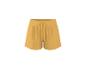 Gelbe Sportshorts mit Kordelzug in der Taille.