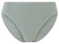 Ein Paar grüne Damen-Unterhosen aus Baumwolle.